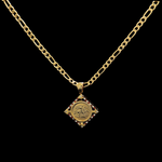 Load image into Gallery viewer, 18K Gold Filled Square Sovereign Pendant Necklace