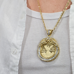 Load image into Gallery viewer, 14K Gold Filled 50 Peso Pendant Necklace