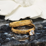 Load image into Gallery viewer, 14K Gold Hawaiian Twin Ring