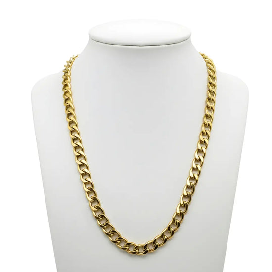 18K Gold Filled Cuban Link Chain Necklace