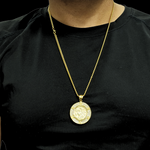 Load image into Gallery viewer, 18K Gold Filled Sovereign Pendant Embedded With CZ