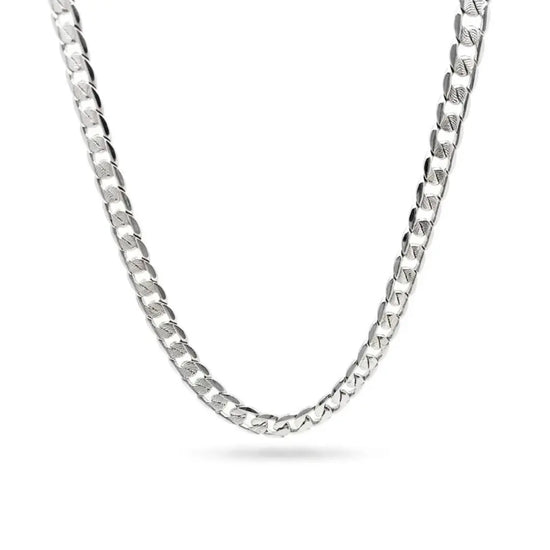 Silver Cuban Link Chain (60cm / 12mm) – Tarnish-Proof Heavyweight Statement Necklace for Men