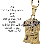 Load image into Gallery viewer, 18K Rose Golf Filled Jesus Pendant Necklace
