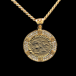 Load image into Gallery viewer, 18K Gold Filled Sovereign Pendant Embedded With CZ