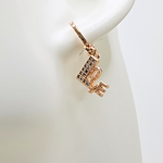 Load image into Gallery viewer, 18K Rose Gold Filled LOVE Pendant Necklace With Earrings
