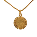 Load image into Gallery viewer, 18K Gold Filled Customized Stamped Sovereign Pendant Necklace