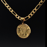 Load image into Gallery viewer, 19K Gold Filled Stamped Tarnish Proof Customized Full Sovereign Pendant Necklace