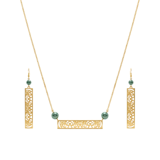 18K Gold Filled Hawaiian Pearl Set