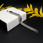 Load image into Gallery viewer, Silver Woven Bracelet for Men Tarnish Proof