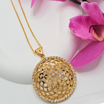 Load image into Gallery viewer, 18K Gold Filled ALLAH Pendant CZ Necklace