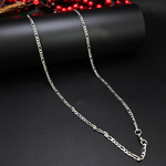 Load image into Gallery viewer, Silver Rhodium 4MM Figaro Chain