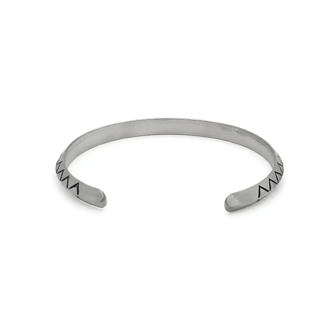 Tarnish-Proof Open Cuff Bracelet – Adjustable Slip-On Minimalist Metal Bangle for Men