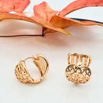 Load image into Gallery viewer, 18K Gold Filled Rose Gold Heart Huggie Earrings
