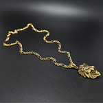 Load image into Gallery viewer, 18K Gold Filled Lion Head Necklace