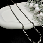 Load image into Gallery viewer, Silver Rhodium plated Tarnish Proof Cuban Link Chain