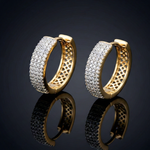 Load image into Gallery viewer, 18K Gold Filled CZ Huggie Earrings