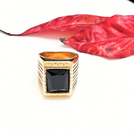 Load image into Gallery viewer, Mens Black Onyx Square Rings