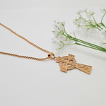Load image into Gallery viewer, 18K Rose Gold Filled Cross Pendant Necklace
