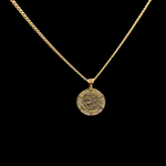 Load image into Gallery viewer, 18K Gold Filled Sovereign Pendant Embedded With CZ