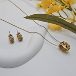 Load image into Gallery viewer, 18k Gold Filled Women's Pendant & Earrings Set
