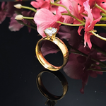 Load image into Gallery viewer, 18K Gold Filled Tarnish Proof Diamond Ring