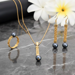 Load image into Gallery viewer, 18K Gold Filled Hawaiian Pearl Set with Ring