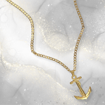 Load image into Gallery viewer, 18K Gold Filled Tarnish Proof Anchor Necklace