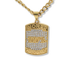 Load image into Gallery viewer, 18K Gold Filled World 100% Champion Pendant Necklace