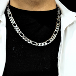 Load image into Gallery viewer, 12MM Silver Figaro Chain