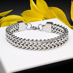 Load image into Gallery viewer, Silver Woven Bracelet for Men Tarnish Proof