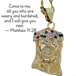 Load image into Gallery viewer, 18K Rose Golf Filled Jesus Pendant Necklace