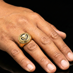 Load image into Gallery viewer, Gold Legendary Face Ring – Iconic Men’s Fashion Accessory