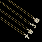 Load image into Gallery viewer, 18K Gold Filled Letter J, B, W & T Pendant Necklaces