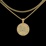 Load image into Gallery viewer, 18K Gold Filled Sovereign Pendant Embedded With CZ