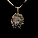 Load image into Gallery viewer, 18k Gold Filled Lion Head Pendant with CZ