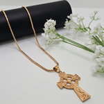 Load image into Gallery viewer, 18K Rose Gold Filled Cross Pendant Necklace