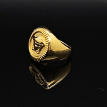 Load image into Gallery viewer, Gold Mythic Head Premium Ring – Bold Luxury Statement Jewelry for Men