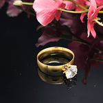 Load image into Gallery viewer, 18K Gold Filled Tarnish Proof Diamond Ring