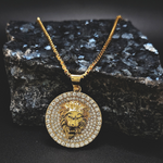 Load image into Gallery viewer, 18k Gold Filled Lion Head Pendant with CZ