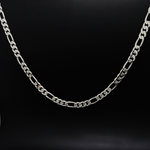Load image into Gallery viewer, Silver Rhodium Plated 6MM Figaro Chain