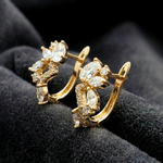Load image into Gallery viewer, Mixed Cut Diamonds & CZ Huggee Earrings