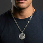 Load image into Gallery viewer, Silver 1913 Full Sovereign Pendant Necklace with CZ