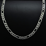Load image into Gallery viewer, Silver Rhodium Plated 6MM Figaro Chain