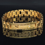Load image into Gallery viewer, Gold Stainless Steel Diamond Bracelet