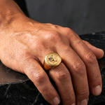 Load image into Gallery viewer, Gold Mythic Head Premium Ring – Bold Luxury Statement Jewelry for Men
