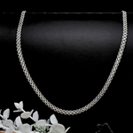 Load image into Gallery viewer, Silver Rhodium Plated Interlinked Chain.