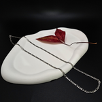 Load image into Gallery viewer, Silver Rhodium 4MM Figaro Chain