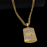 Load image into Gallery viewer, 18K Gold Filled World 100% Champion Pendant Necklace