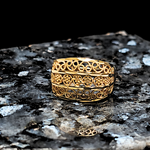 Load image into Gallery viewer, 18K Gold Filled Tarnish Proof Filigree Ring