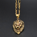 Load image into Gallery viewer, 18K Gold Filled Lion Head Necklace